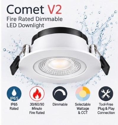 Comet V2 fire rated dimmable led down light