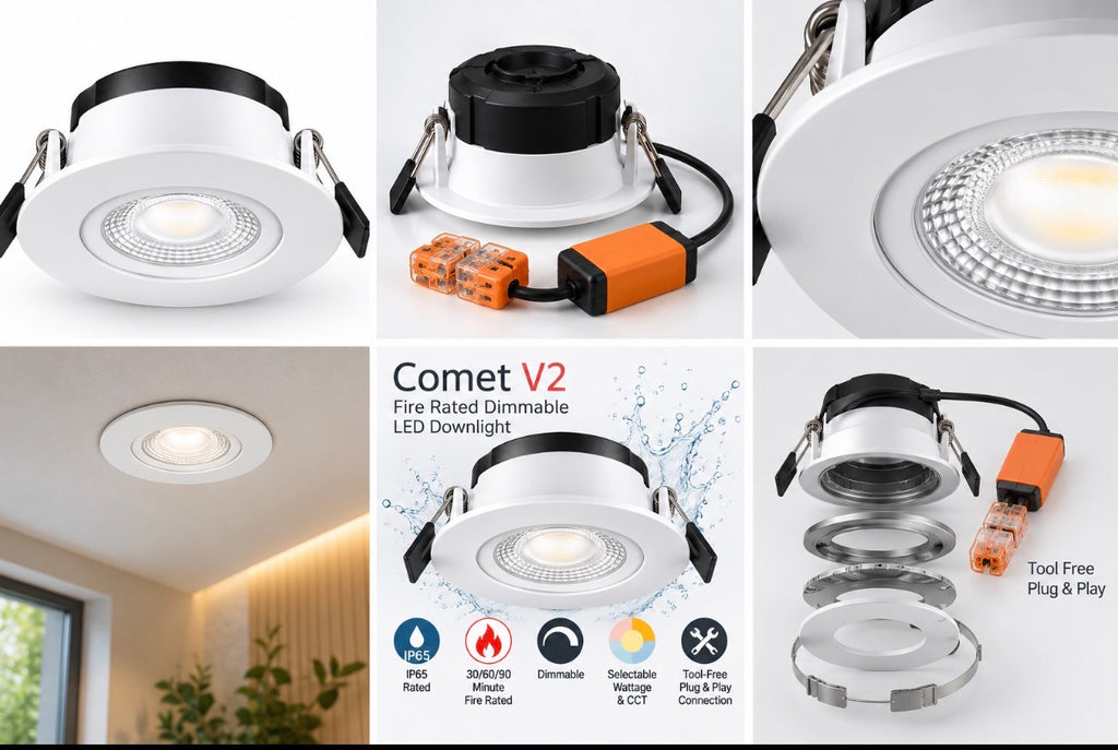 Comet V2 fire rated dimmable led down light